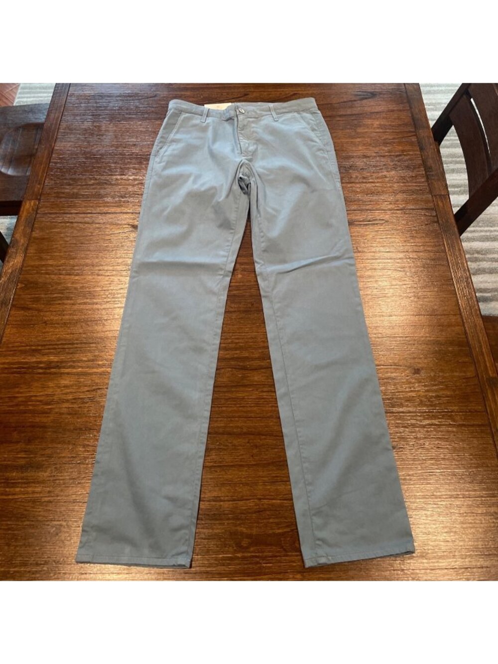 AG Lux Khaki Tailored Trouser Chino Pant 32x34 Smoke Blue Office Slim Workwear